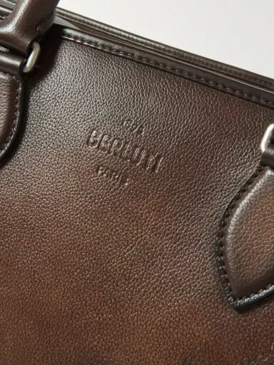 Berluti Overnight Scritto Venezia Softy Leather Weekend Bag - Men | Thumbnail 4 Berluti Overnight Scritto Venezia Softy Leather Weekend Bag - Men | Thumbnail 4