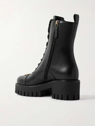 Gucci New Marmont Embellished Leather Ankle Boots | Thumbnail 3