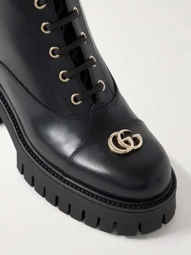Gucci New Marmont Embellished Leather Ankle Boots | Thumbnail 4
