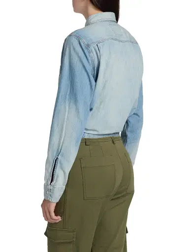 R13 Women's Wrap Around Denim Work Shirt - River Blue - Size Large | Thumbnail 5 R13 Women's Wrap Around Denim Work Shirt - River Blue - Size Large | Thumbnail 5
