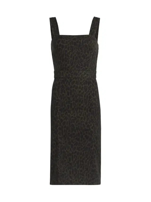 Ramy Brook Women's Tamera Denim Printed Midi-Dress - Deep Olive