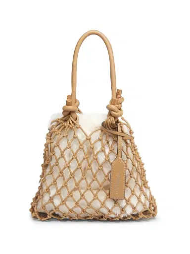 3.1 Phillip Lim Women's Faux Fur Macrame Mini Bag - Ivory Camel | Thumbnail 1