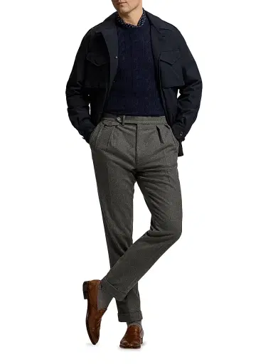 Ralph Lauren Purple Label Men's Silk Performance Shirt Jacket - Classic Chairman Navy - Size XXL | Thumbnail 2