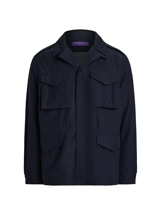 Ralph Lauren Purple Label Men's Silk Performance Shirt Jacket - Classic Chairman Navy