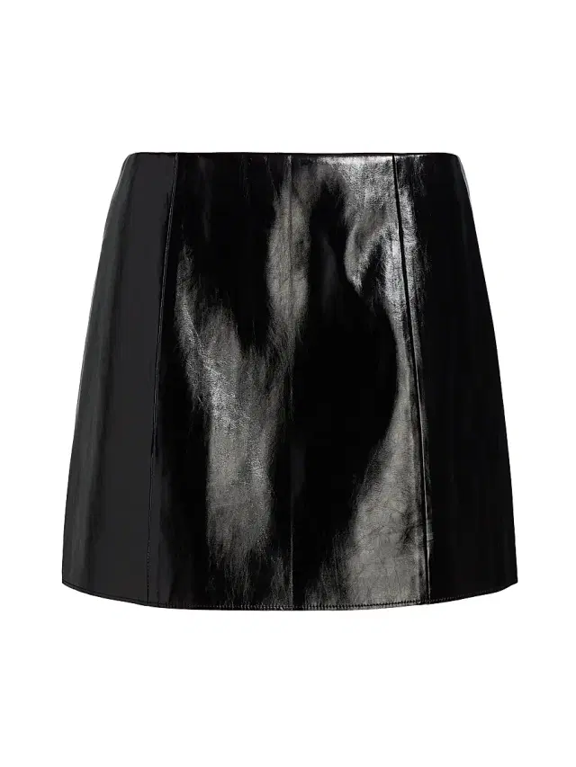 Ronny Kobo Women's Knox Faux-Leather Miniskirt - Black