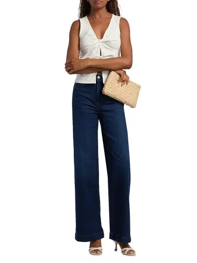 Reformation Women's Tefi Sleeveless Stretch-Cotton Top - Fior Di Latte | Thumbnail 2 Reformation Women's Tefi Sleeveless Stretch-Cotton Top - Fior Di Latte | Thumbnail 2