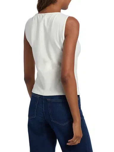 Reformation Women's Tefi Sleeveless Stretch-Cotton Top - Fior Di Latte | Thumbnail 5 Reformation Women's Tefi Sleeveless Stretch-Cotton Top - Fior Di Latte | Thumbnail 5