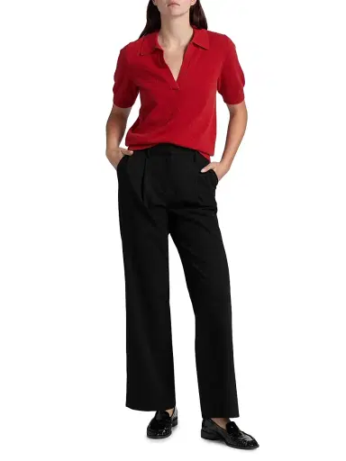 Reformation Women's Louise Cashmere Polo Sweater - Sundried Tomato - Size Small | Thumbnail 2 Reformation Women's Louise Cashmere Polo Sweater - Sundried Tomato - Size Small | Thumbnail 2