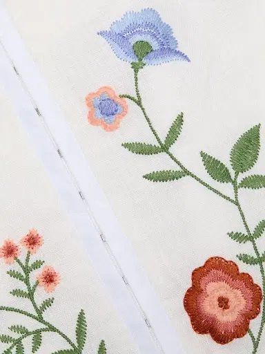 Reformation Women's Juliet Floral Embroidered Linen Top - White - Size 8 | Thumbnail 7 Reformation Women's Juliet Floral Embroidered Linen Top - White - Size 8 | Thumbnail 7