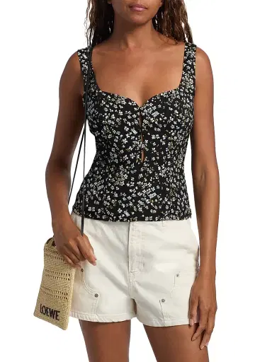 Reformation Women's Francy Floral Crepe Top - Colette - Size 6 | Thumbnail 3 Reformation Women's Francy Floral Crepe Top - Colette - Size 6 | Thumbnail 3