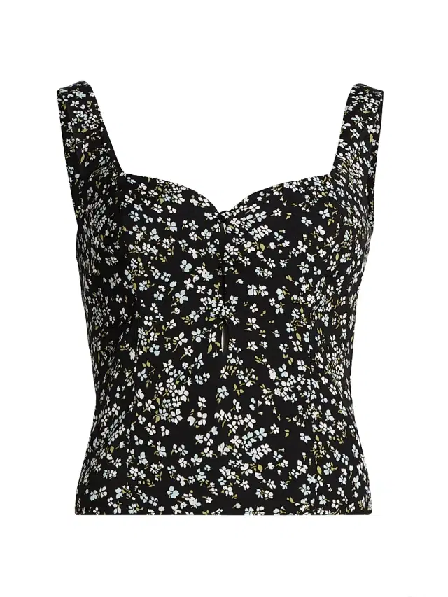 Reformation Women's Francy Floral Crepe Top - Colette