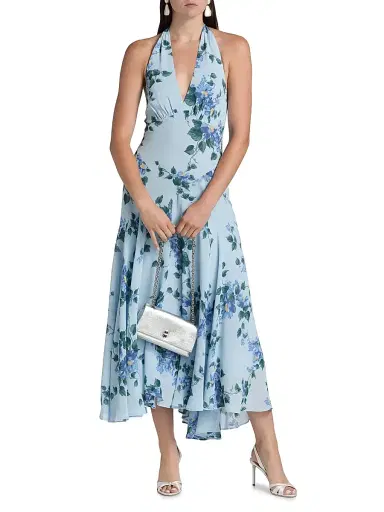 Reformation Women's Briony Floral Halterneck Maxi Dress - Fresh Air | Thumbnail 3