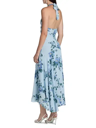 Reformation Women's Briony Floral Halterneck Maxi Dress - Fresh Air | Thumbnail 5