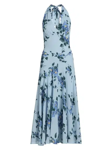 Reformation Women's Briony Floral Halterneck Maxi Dress - Fresh Air | Thumbnail 1