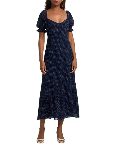 Reformation Women's Gloria Polka Dot Midi-Dress | Thumbnail 3 Reformation Women's Gloria Polka Dot Midi-Dress | Thumbnail 3