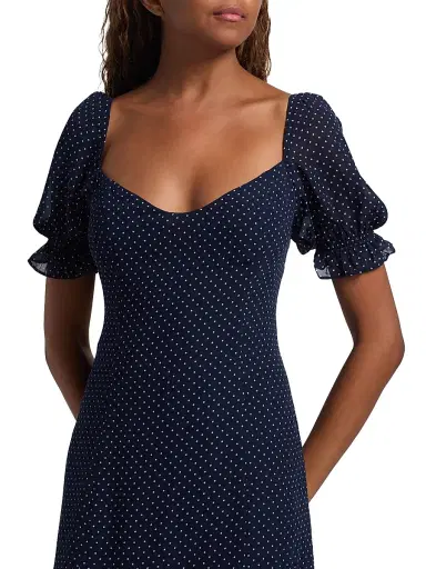 Reformation Women's Gloria Polka Dot Midi-Dress | Thumbnail 6 Reformation Women's Gloria Polka Dot Midi-Dress | Thumbnail 6