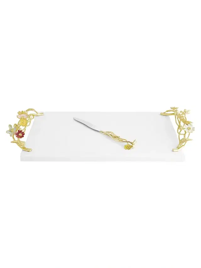 Michael Aram Wildflowers Cheeseboard & Knife