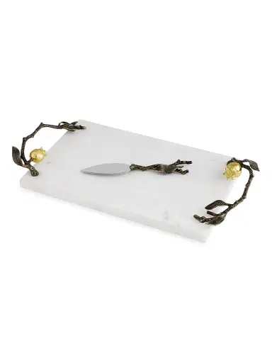 Michael Aram Pomegranate Small Marble Cheese Board & Knife Set | Thumbnail 4 Michael Aram Pomegranate Small Marble Cheese Board & Knife Set | Thumbnail 4