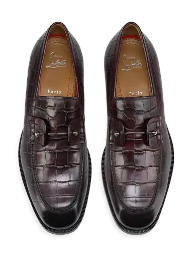 Christian Louboutin Men's Chambelimoc Patinated Leather Loafers - Amara - Size 15 | Thumbnail 4 Christian Louboutin Men's Chambelimoc Patinated Leather Loafers - Amara - Size 15 | Thumbnail 4