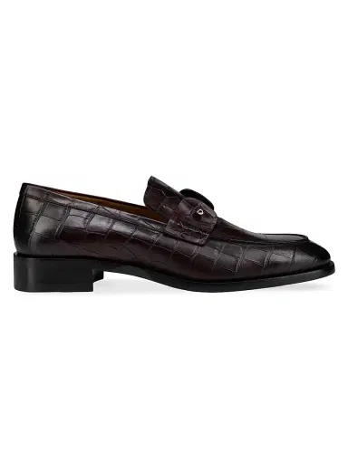 Christian Louboutin Men's Chambelimoc Patinated Leather Loafers - Amara - Size 15 | Thumbnail 1 Christian Louboutin Men's Chambelimoc Patinated Leather Loafers - Amara - Size 15 | Thumbnail 1