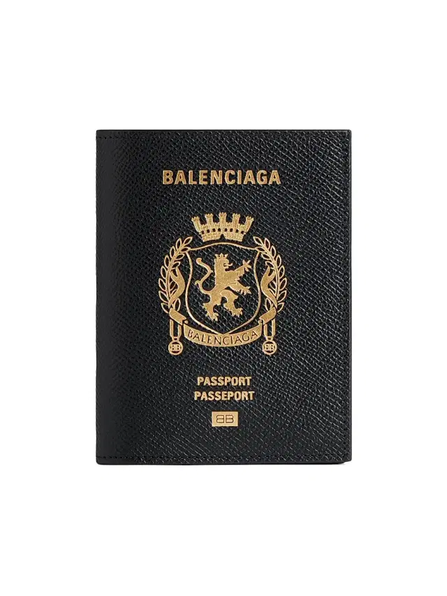 Passport Vertical Bifold Wallet - Black