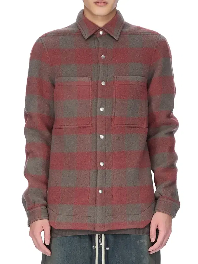 Men's Plaid Wool Overshirt - Rosewood Plaid