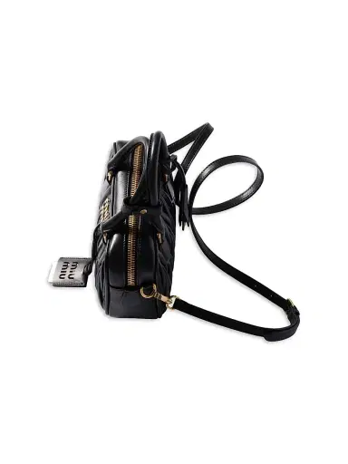 Miu Miu Women's Arcadie Matelassé Nappa Leather Bag - Black | Thumbnail 4 Miu Miu Women's Arcadie Matelassé Nappa Leather Bag - Black | Thumbnail 4