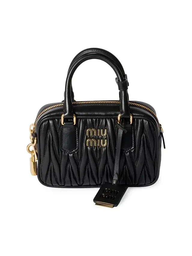 Miu Miu Women's Arcadie Matelassé Nappa Leather Bag - Black
