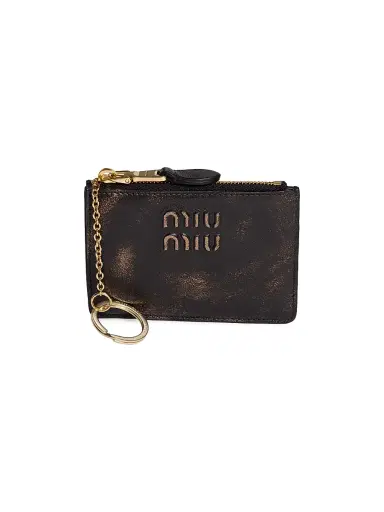 Miu Miu Women's Nappa Leather Card Holder - Brown | Thumbnail 3