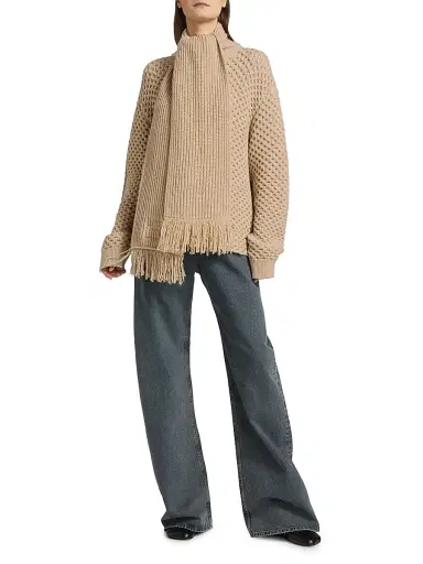 MM6 MAISON MARGIELA Women's Cotton Wide-Leg Jeans | Thumbnail 2 MM6 MAISON MARGIELA Women's Cotton Wide-Leg Jeans | Thumbnail 2