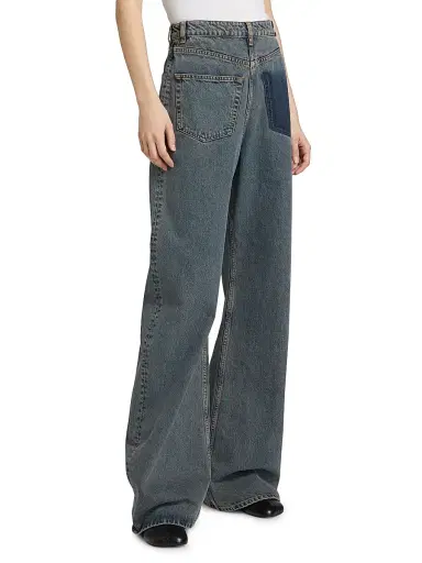 MM6 MAISON MARGIELA Women's Cotton Wide-Leg Jeans | Thumbnail 4 MM6 MAISON MARGIELA Women's Cotton Wide-Leg Jeans | Thumbnail 4
