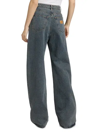MM6 MAISON MARGIELA Women's Cotton Wide-Leg Jeans | Thumbnail 5 MM6 MAISON MARGIELA Women's Cotton Wide-Leg Jeans | Thumbnail 5