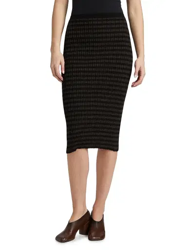 MM6 MAISON MARGIELA Women's Striped Pencil Midi-Skirt | Thumbnail 3 MM6 MAISON MARGIELA Women's Striped Pencil Midi-Skirt | Thumbnail 3