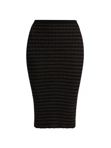 MM6 MAISON MARGIELA Women's Striped Pencil Midi-Skirt | Thumbnail 1 MM6 MAISON MARGIELA Women's Striped Pencil Midi-Skirt | Thumbnail 1