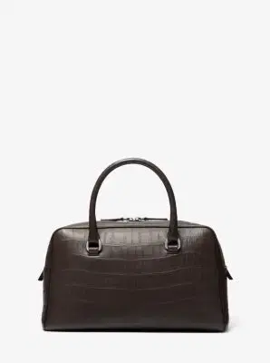 Michael Kors Collection Kasia Medium Crocodile Embossed Leather Satchel | Thumbnail 4 Michael Kors Collection Kasia Medium Crocodile Embossed Leather Satchel | Thumbnail 4
