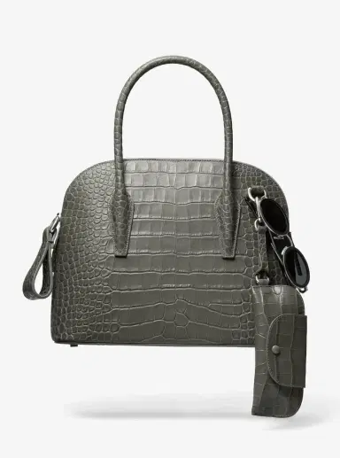 Michael Kors Collection Kaitlin Medium Crocodile Embossed Leather Dome Satchel | Thumbnail 13 Michael Kors Collection Kaitlin Medium Crocodile Embossed Leather Dome Satchel | Thumbnail 13