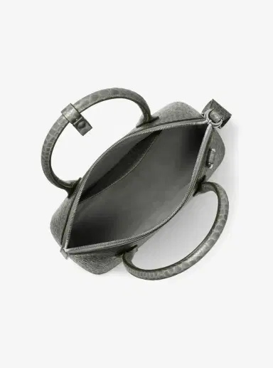 Michael Kors Collection Kaitlin Medium Crocodile Embossed Leather Dome Satchel | Thumbnail 15 Michael Kors Collection Kaitlin Medium Crocodile Embossed Leather Dome Satchel | Thumbnail 15
