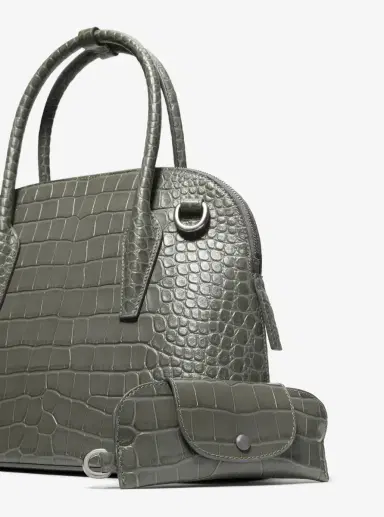Michael Kors Collection Kaitlin Medium Crocodile Embossed Leather Dome Satchel | Thumbnail 16 Michael Kors Collection Kaitlin Medium Crocodile Embossed Leather Dome Satchel | Thumbnail 16