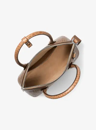 Michael Kors Collection Kaitlin Medium Crocodile Embossed Leather Dome Satchel | Thumbnail 18 Michael Kors Collection Kaitlin Medium Crocodile Embossed Leather Dome Satchel | Thumbnail 18