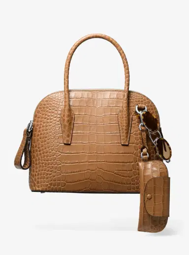 Michael Kors Collection Kaitlin Medium Crocodile Embossed Leather Dome Satchel | Thumbnail 20 Michael Kors Collection Kaitlin Medium Crocodile Embossed Leather Dome Satchel | Thumbnail 20