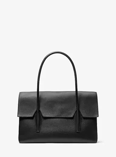 Michael Kors Collection Natasha Large Leather Satchel in Black - One Size by Michael Kors Collection | Thumbnail 5 Michael Kors Collection Natasha Large Leather Satchel in Black - One Size by Michael Kors Collection | Thumbnail 5
