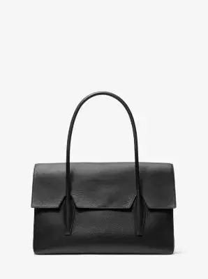 Michael Kors Collection Natasha Large Leather Satchel in Black - One Size by Michael Kors Collection | Thumbnail 6 Michael Kors Collection Natasha Large Leather Satchel in Black - One Size by Michael Kors Collection | Thumbnail 6