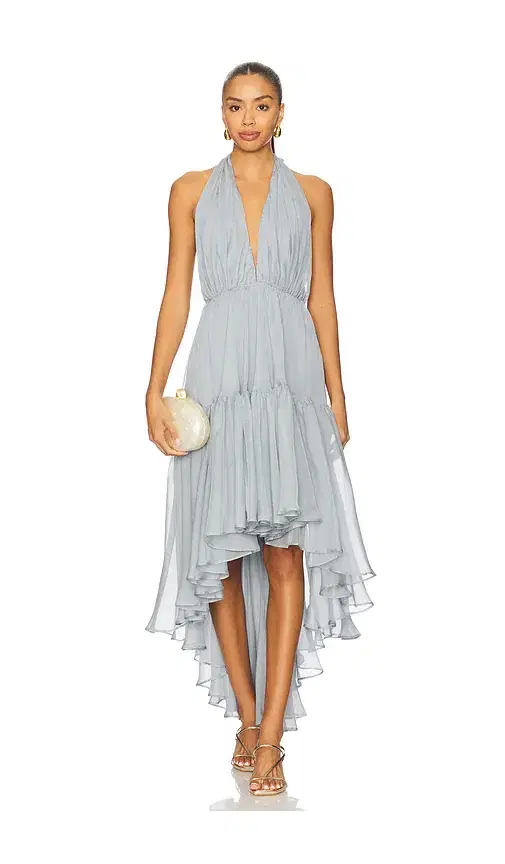 x REVOLVE Leona High Low Ruffle Dress