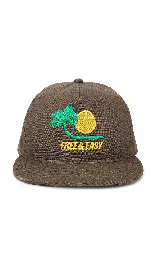 Free & Easy Bent Palm 5 Panel Strapback Hat