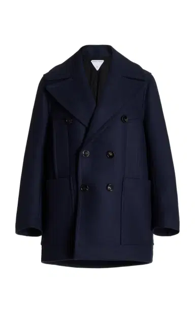 Bottega Veneta Cocoon Double-Breasted Wool-Felt Peacoat | Thumbnail 3