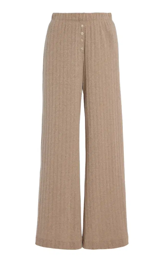 Pointelle Boxer Straight-Leg Pants