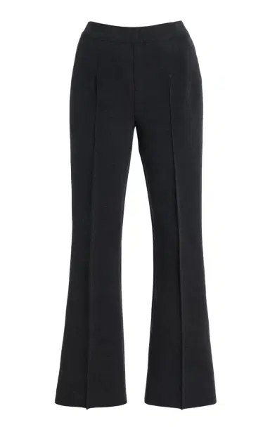 High Sport Kick Stretch-Cotton Geo-Knit Cropped Pants | Thumbnail 1 High Sport Kick Stretch-Cotton Geo-Knit Cropped Pants | Thumbnail 1