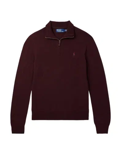 Polo Ralph Lauren Logo-Embroidered Wool Half-Zip Sweater - Men | Thumbnail 1 Polo Ralph Lauren Logo-Embroidered Wool Half-Zip Sweater - Men | Thumbnail 1