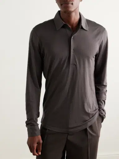 Orlebar Brown Sebastian Slim-Fit Merino Wool Polo Shirt - Men | Thumbnail 3