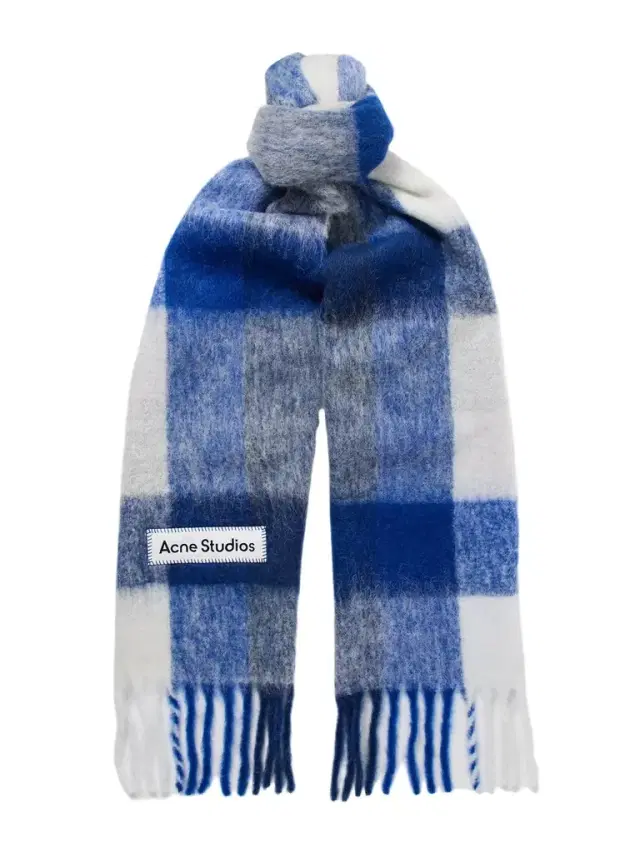 Vally Fringed Checked Knitted Scarf - Men
